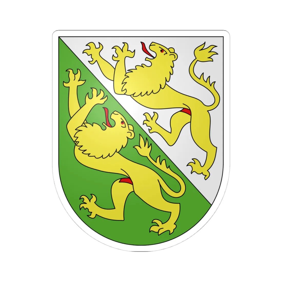 Thurgovie-coat of arms (Switzerland) (Coat of Arms) STICKER Vinyl Kiss-Cut Decal 4 Inch White - The Sticker Space