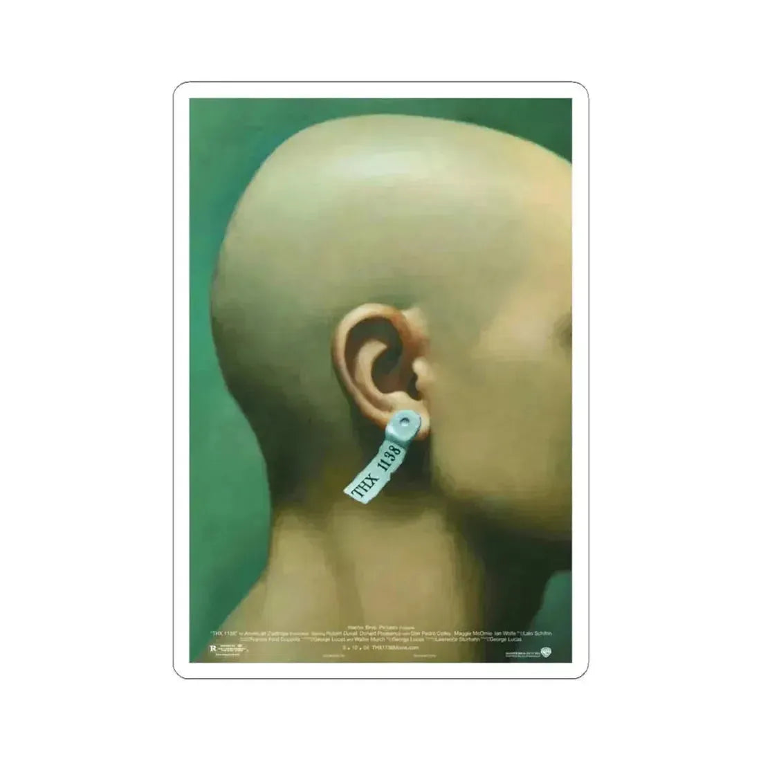THX 1138 1971 Movie Poster - STICKER Vinyl Kiss-Cut Decal 4 Inch White - The Sticker Space