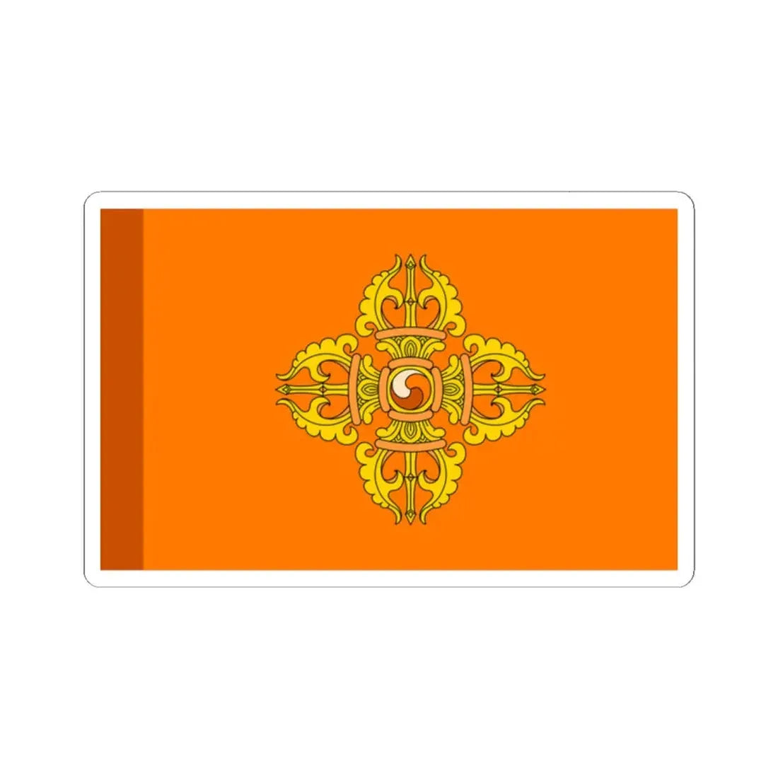 Tibetan Army flag 1 (China) STICKER Vinyl Kiss-Cut Decal 2 Inch White - The Sticker Space