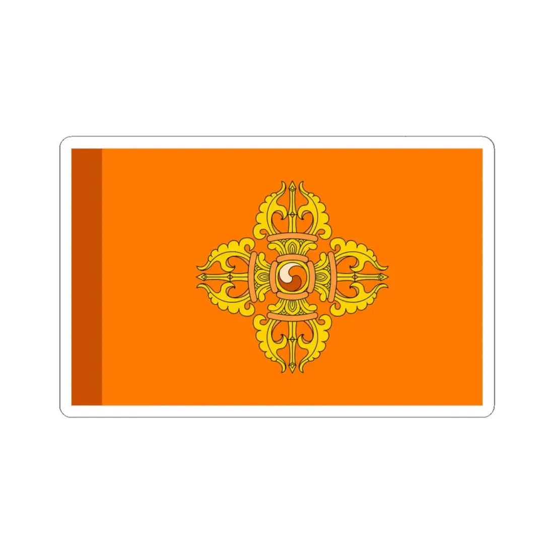 Tibetan Army flag 1 (China) STICKER Vinyl Kiss-Cut Decal 3 Inch White - The Sticker Space