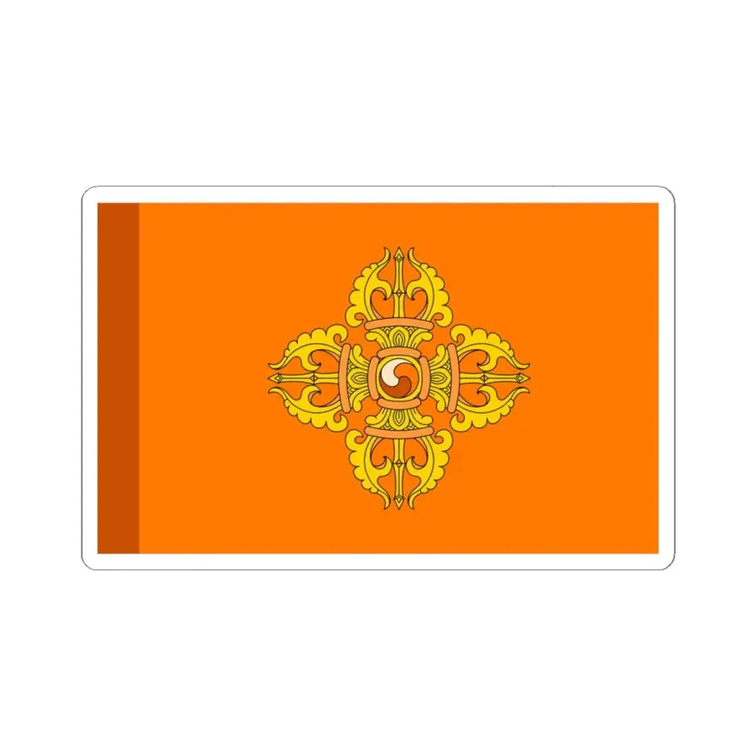 Tibetan Army flag 1 (China) STICKER Vinyl Kiss-Cut Decal 4 Inch White - The Sticker Space