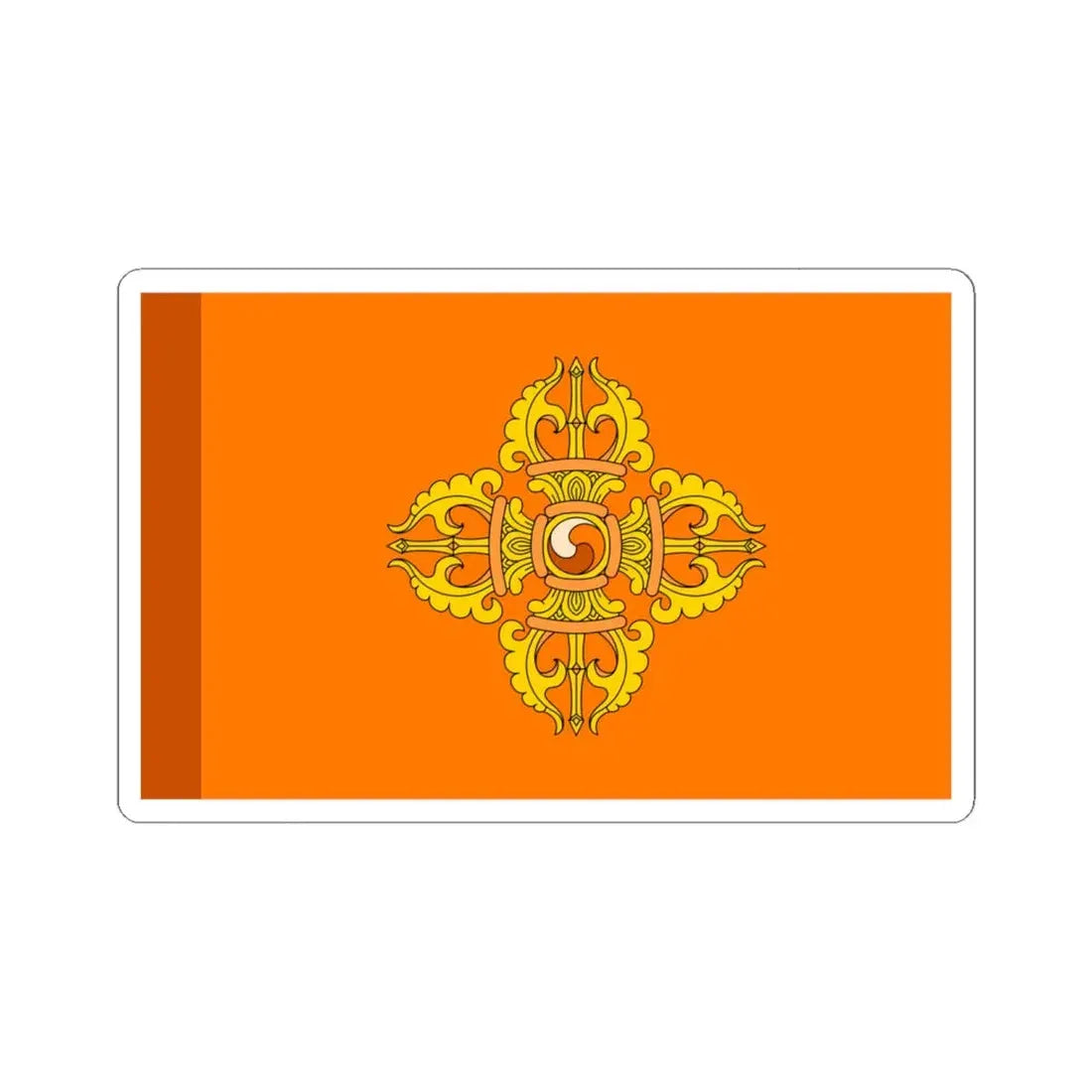 Tibetan Army flag 1 (China) STICKER Vinyl Kiss-Cut Decal 6 Inch White - The Sticker Space