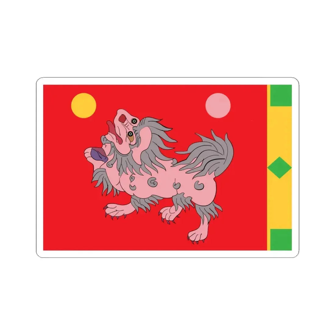 Tibetan snow leopard (China) STICKER Vinyl Kiss-Cut Decal 4 Inch White - The Sticker Space