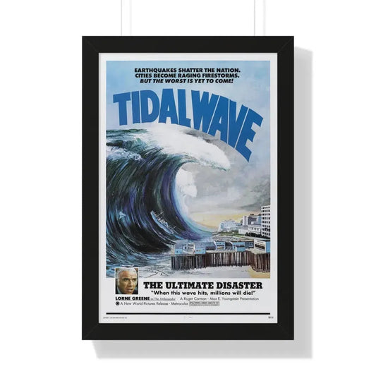TIDAL WAVE (JAPAN SINKS) 1973 - Framed Movie Poster 16″ x 24″ Black - The Sticker Space