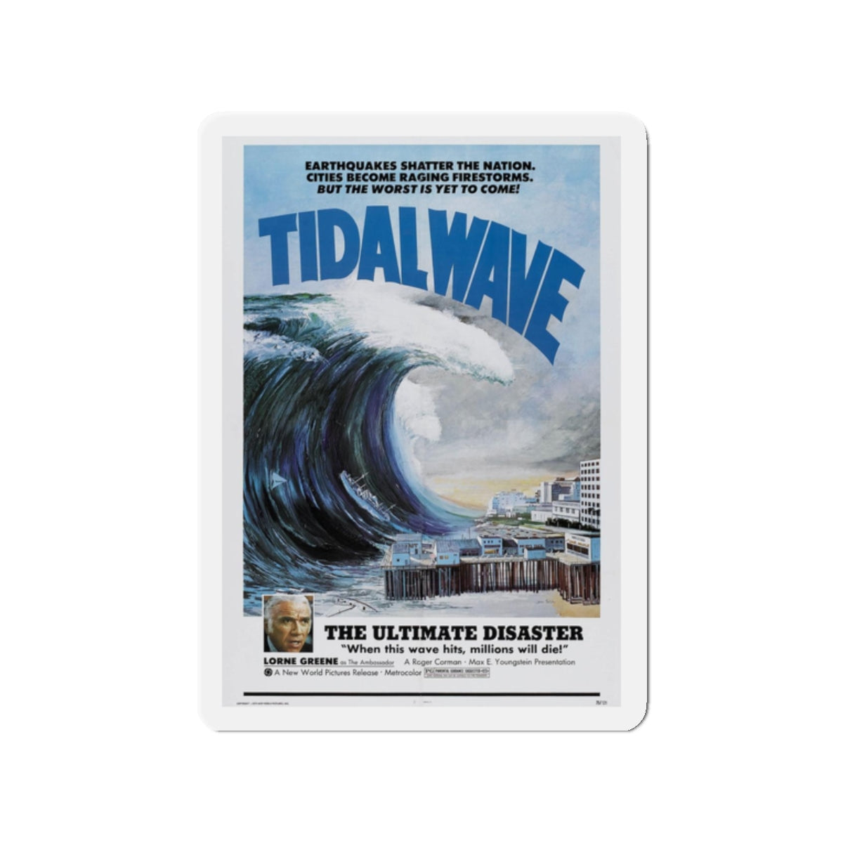 TIDAL WAVE (JAPAN SINKS) 1973 Movie Poster - Refrigerator Magnet