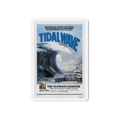TIDAL WAVE (JAPAN SINKS) 1973 Movie Poster - Refrigerator Magnet 6 Inch Die-Cut - The Sticker Space