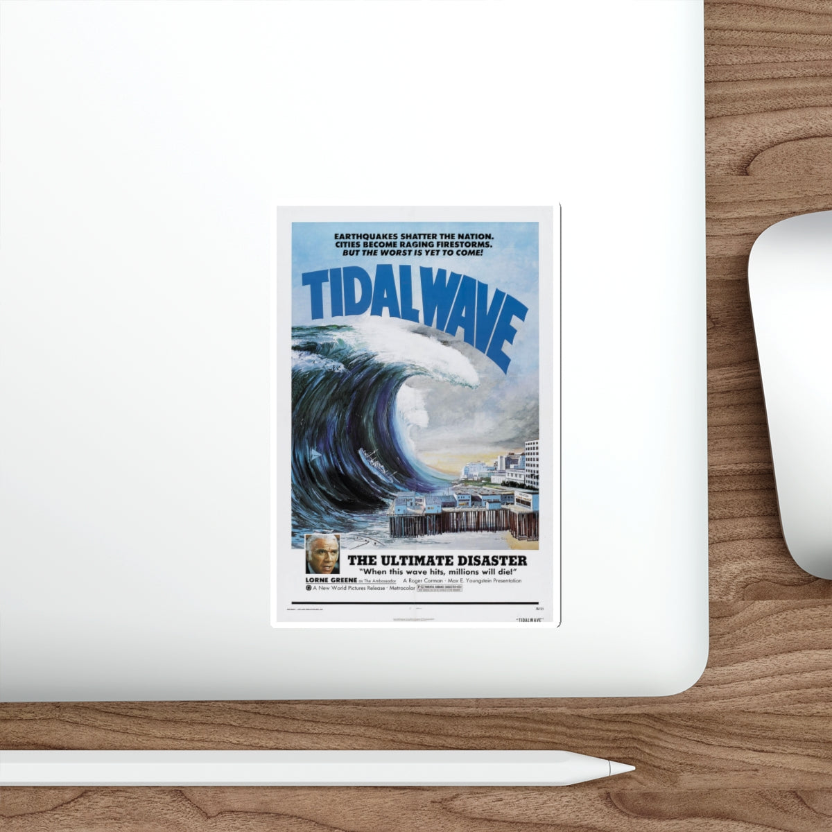 TIDAL WAVE (JAPAN SINKS) 1973 Movie Poster STICKER Vinyl Die-Cut Decal-The Sticker Space