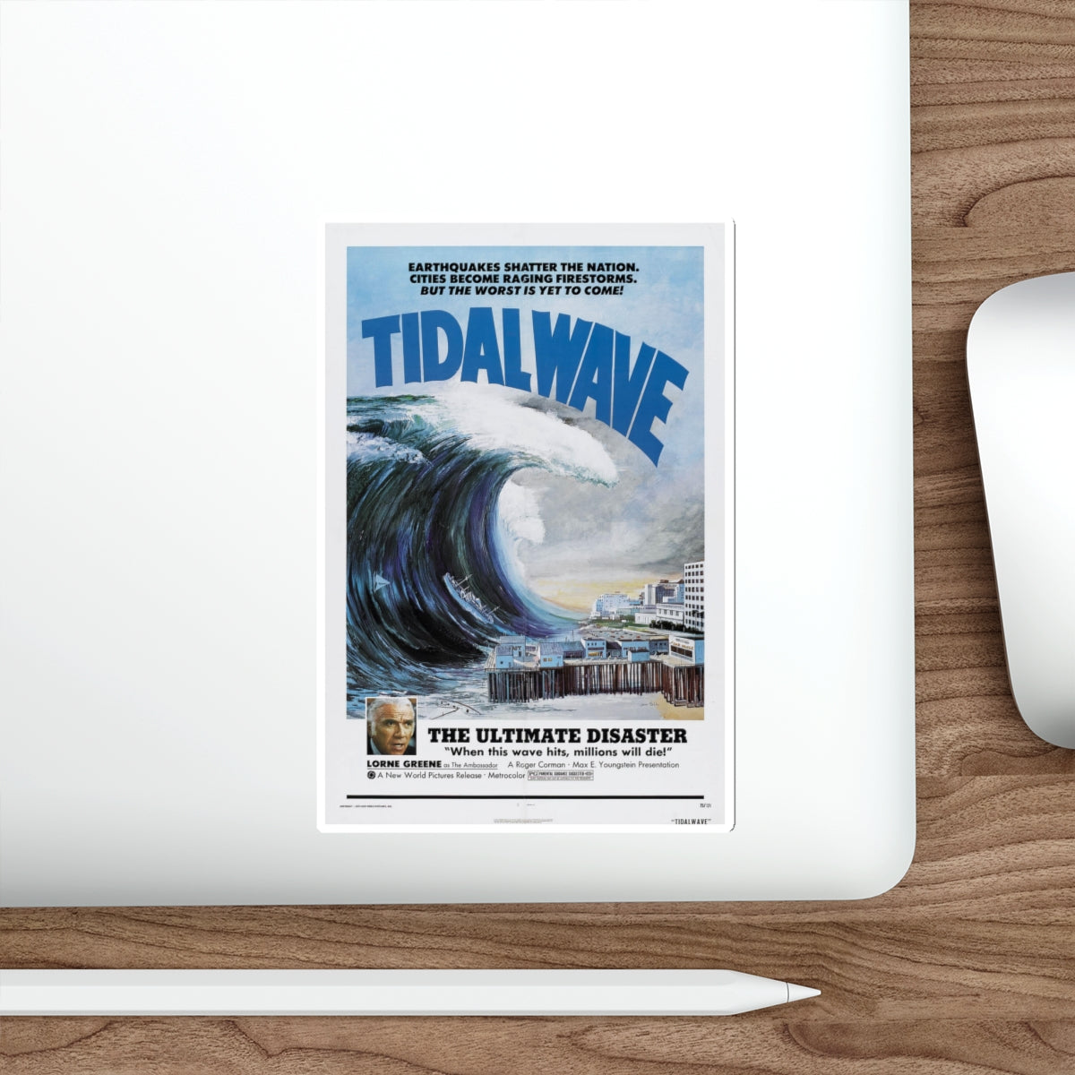 TIDAL WAVE (JAPAN SINKS) 1973 Movie Poster STICKER Vinyl Die-Cut Decal-The Sticker Space