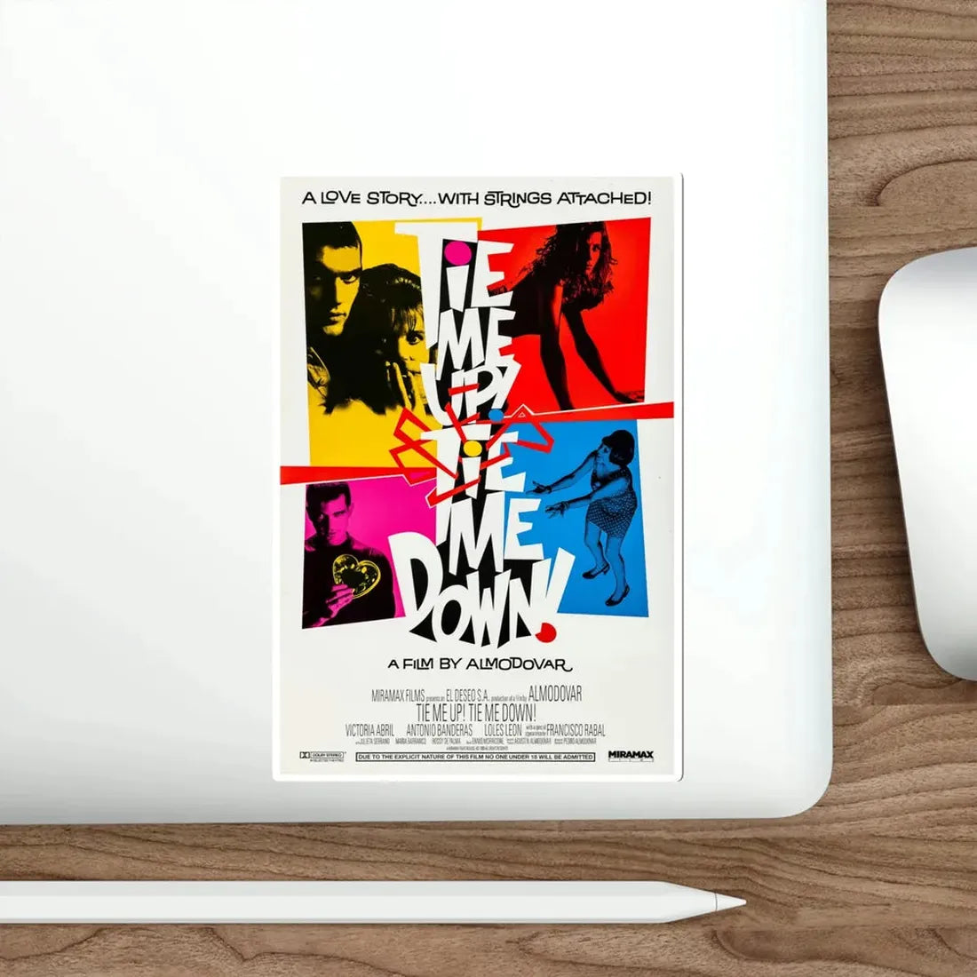 Tie Me Up Tie Me Down 1990 Movie Poster STICKER Vinyl Die-Cut Decal - The Sticker Space