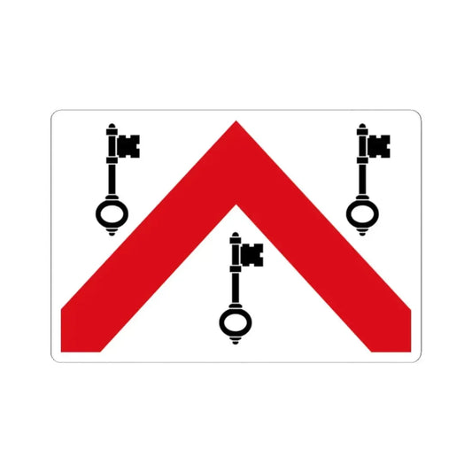 Tielt vlag (Belgium) STICKER Vinyl Kiss-Cut Decal 2 Inch White - The Sticker Space