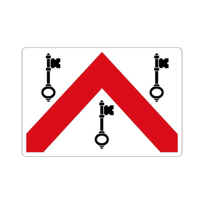 Tielt vlag (Belgium) STICKER Vinyl Kiss-Cut Decal 3 Inch White - The Sticker Space