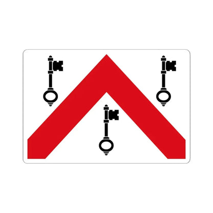 Tielt vlag (Belgium) STICKER Vinyl Kiss-Cut Decal 4 Inch White - The Sticker Space