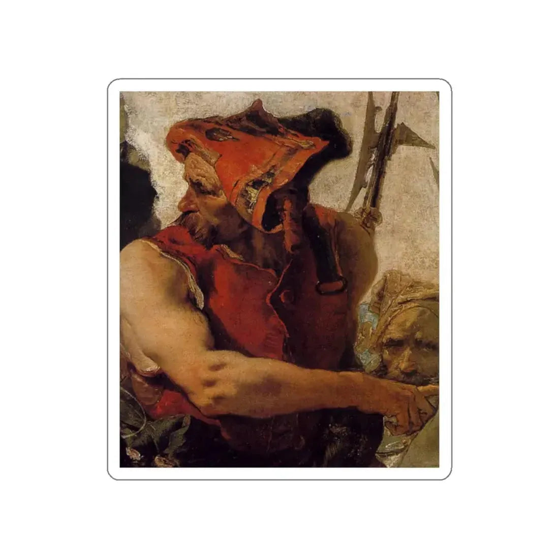 TIEPOLO, Giovanni Battista - agatha-detail (Artwork) STICKER Vinyl Die-Cut Decal White Die-Cut 2 Inch - The Sticker Space