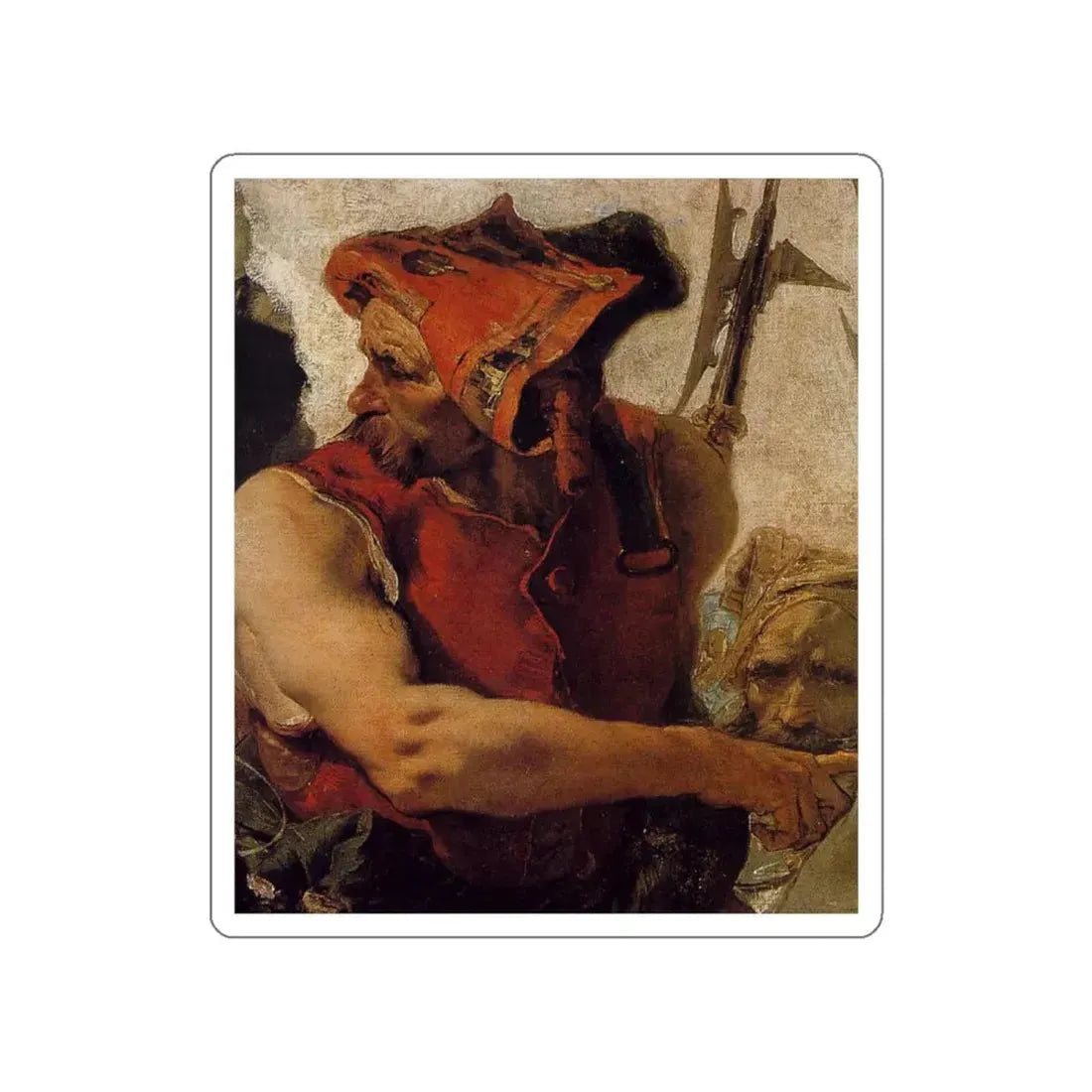 TIEPOLO, Giovanni Battista - agatha-detail (Artwork) STICKER Vinyl Die-Cut Decal White Die-Cut 4 Inch - The Sticker Space