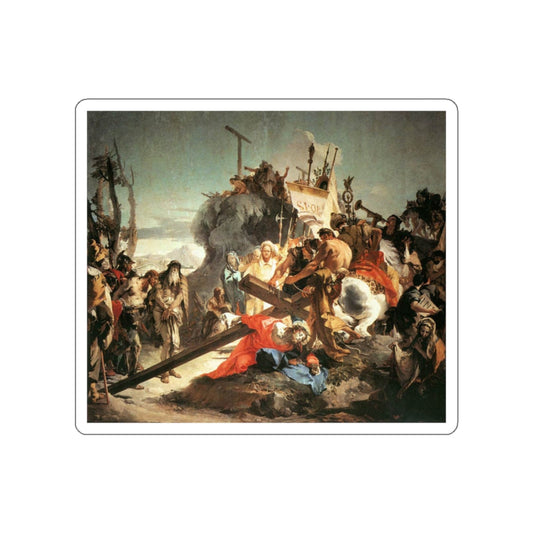 TIEPOLO, Giovanni Battista - Christ Carrying the Cross (Artwork) STICKER Vinyl Die-Cut Decal-White-The Sticker Space