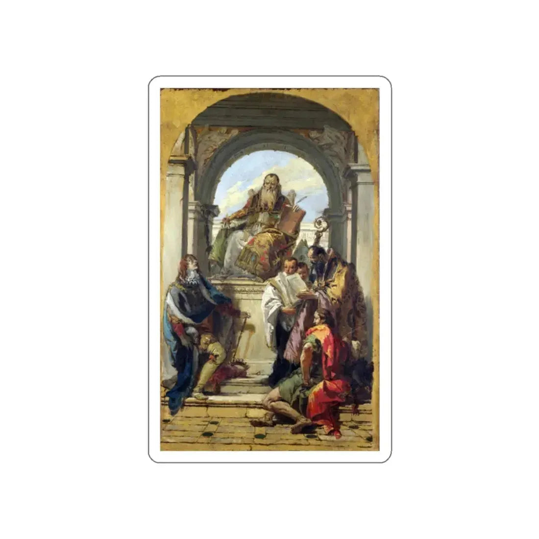 TIEPOLO, Giovanni Battista - Four Saints (Artwork) STICKER Vinyl Die-Cut Decal White Die-Cut 2 Inch - The Sticker Space