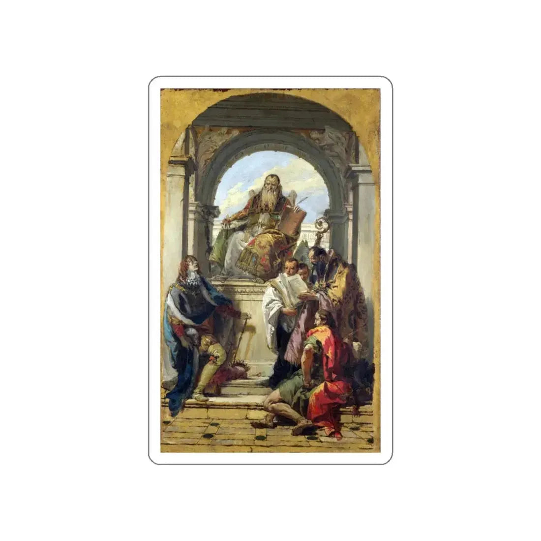 TIEPOLO, Giovanni Battista - Four Saints (Artwork) STICKER Vinyl Die-Cut Decal White Die-Cut 6 Inch - The Sticker Space