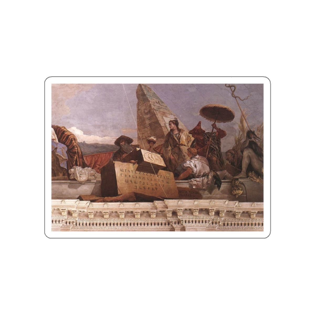 TIEPOLO, Giovanni Battista - Wurzburg Apollo and the Continents d 6 (Artwork) STICKER Vinyl Die-Cut Decal-White-The Sticker Space