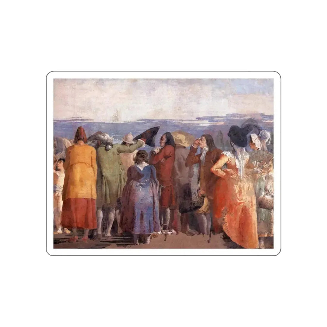 TIEPOLO, Giovanni Domenico - Mondo Novo (detail)2 (Artwork) STICKER Vinyl Die-Cut Decal White Die-Cut 6 Inch - The Sticker Space