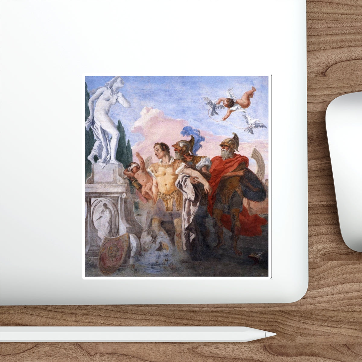 TIEPOLO, Giovanni Domenico - Rinaldo Leaving the Garden of Armida (Artwork) STICKER Vinyl Die-Cut Decal-The Sticker Space