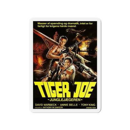 TIGER JOE (DANISH) 1982 Movie Poster - Refrigerator Magnet 3 Inch Die-Cut - The Sticker Space