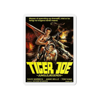 TIGER JOE (DANISH) 1982 Movie Poster - Refrigerator Magnet 4 Inch Die-Cut - The Sticker Space
