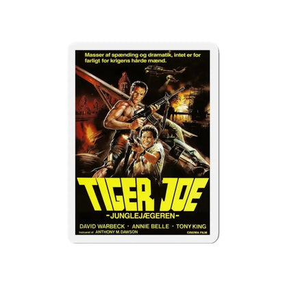 TIGER JOE (DANISH) 1982 Movie Poster - Refrigerator Magnet 5 Inch Die-Cut - The Sticker Space