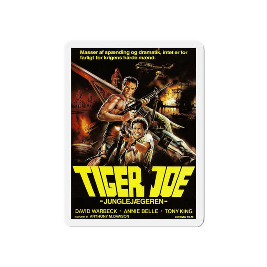 TIGER JOE (DANISH) 1982 Movie Poster - Refrigerator Magnet-6 × 6"-Die-Cut-The Sticker Space