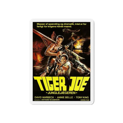 TIGER JOE (DANISH) 1982 Movie Poster - Refrigerator Magnet 6 Inch Die-Cut - The Sticker Space