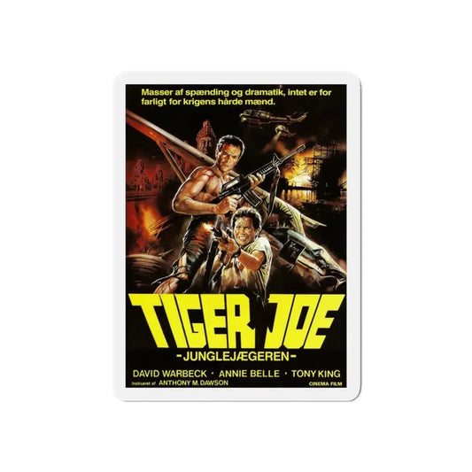 TIGER JOE (DANISH) 1982 Movie Poster - Refrigerator Magnet 6 Inch Die-Cut - The Sticker Space