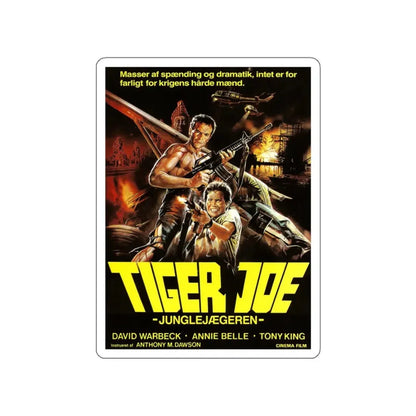 TIGER JOE (DANISH) 1982 Movie Poster STICKER Vinyl Die-Cut Decal 4 Inch - The Sticker Space