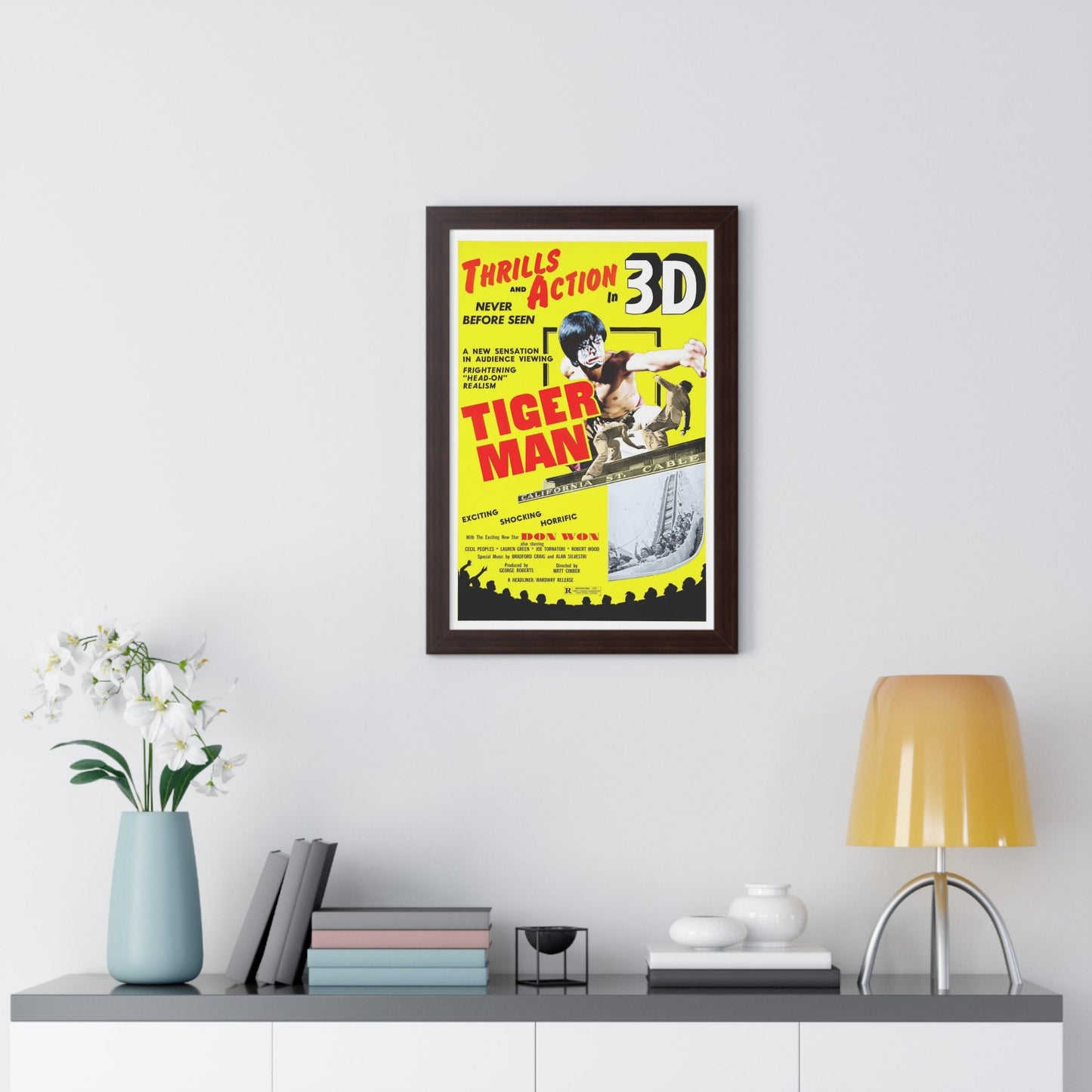 TIGER MAN 1983 - Framed Movie Poster-The Sticker Space