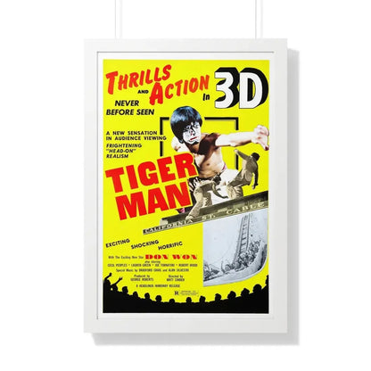 TIGER MAN 1983 - Framed Movie Poster 20" x 30" White - The Sticker Space
