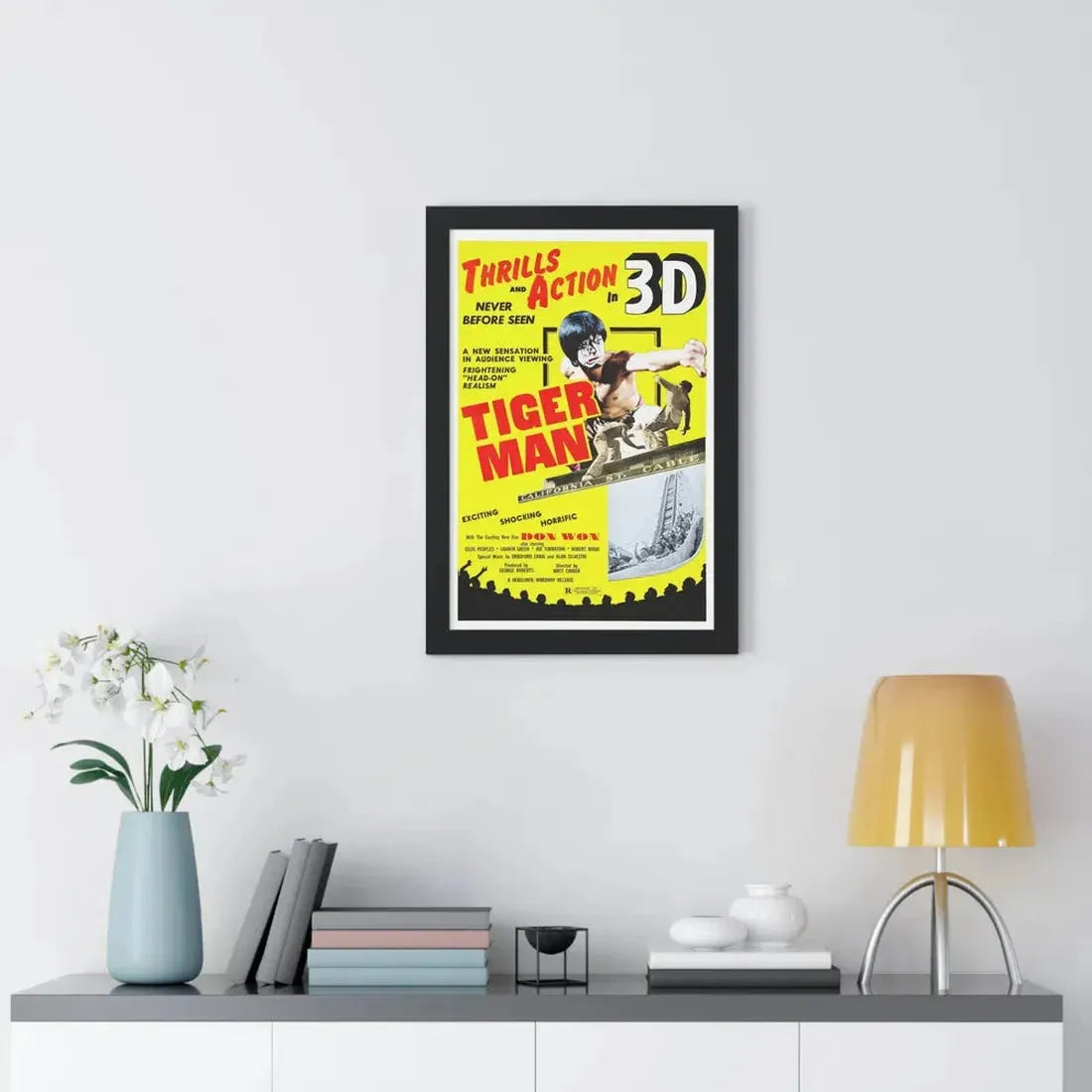 TIGER MAN 1983 - Framed Movie Poster - The Sticker Space