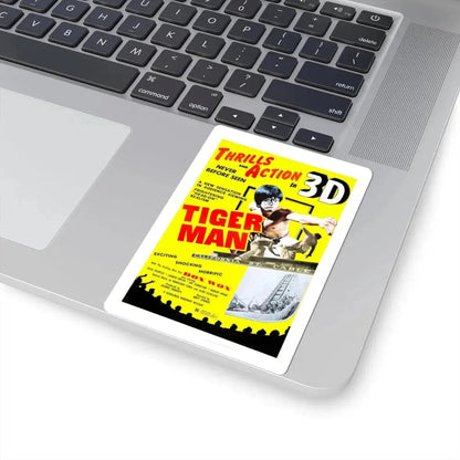 TIGER MAN 1983 Movie Poster - STICKER Vinyl Kiss-Cut Decal - The Sticker Space