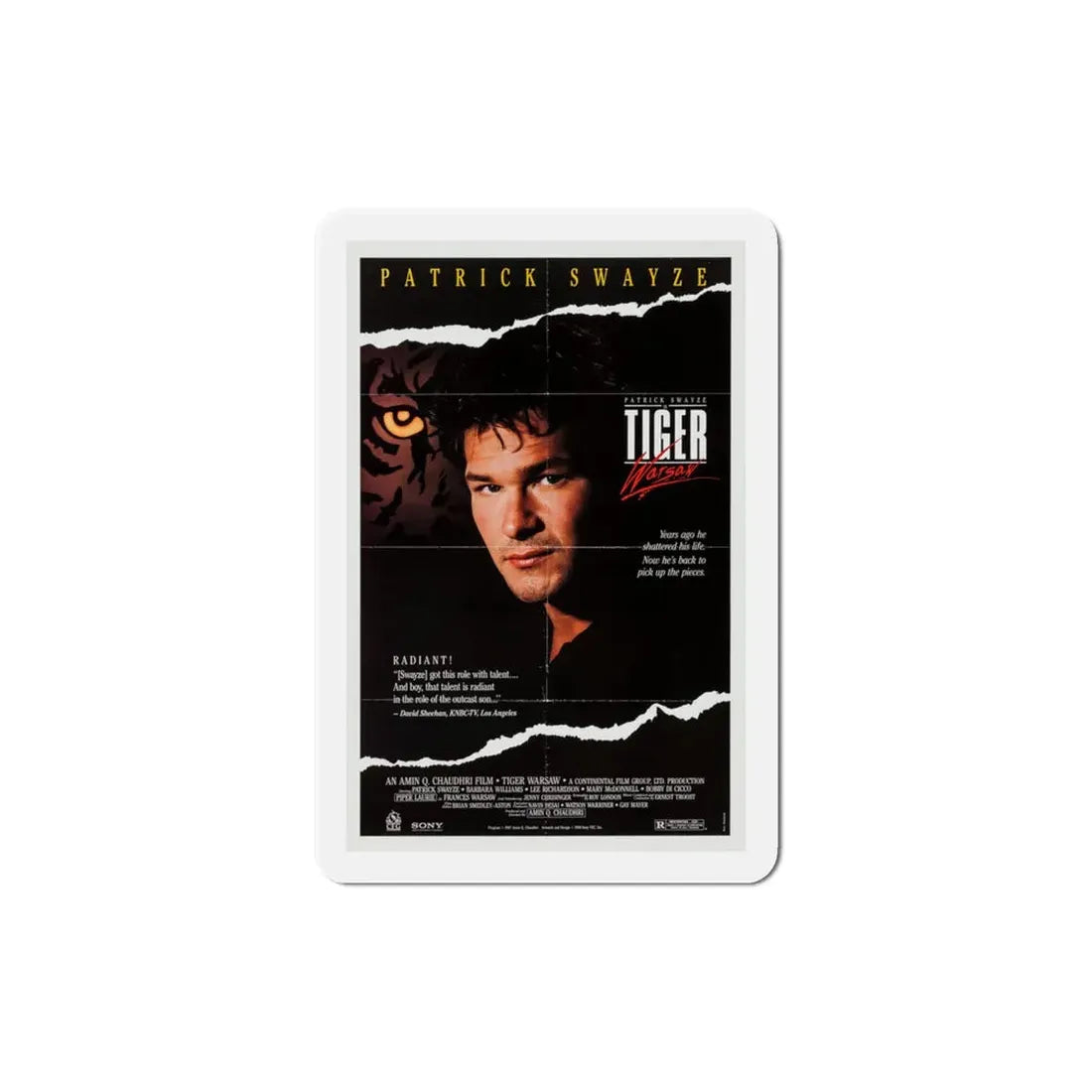 Tiger Warsaw 1988 Movie Poster Refrigerator Magnet 3 Inch - The Sticker Space