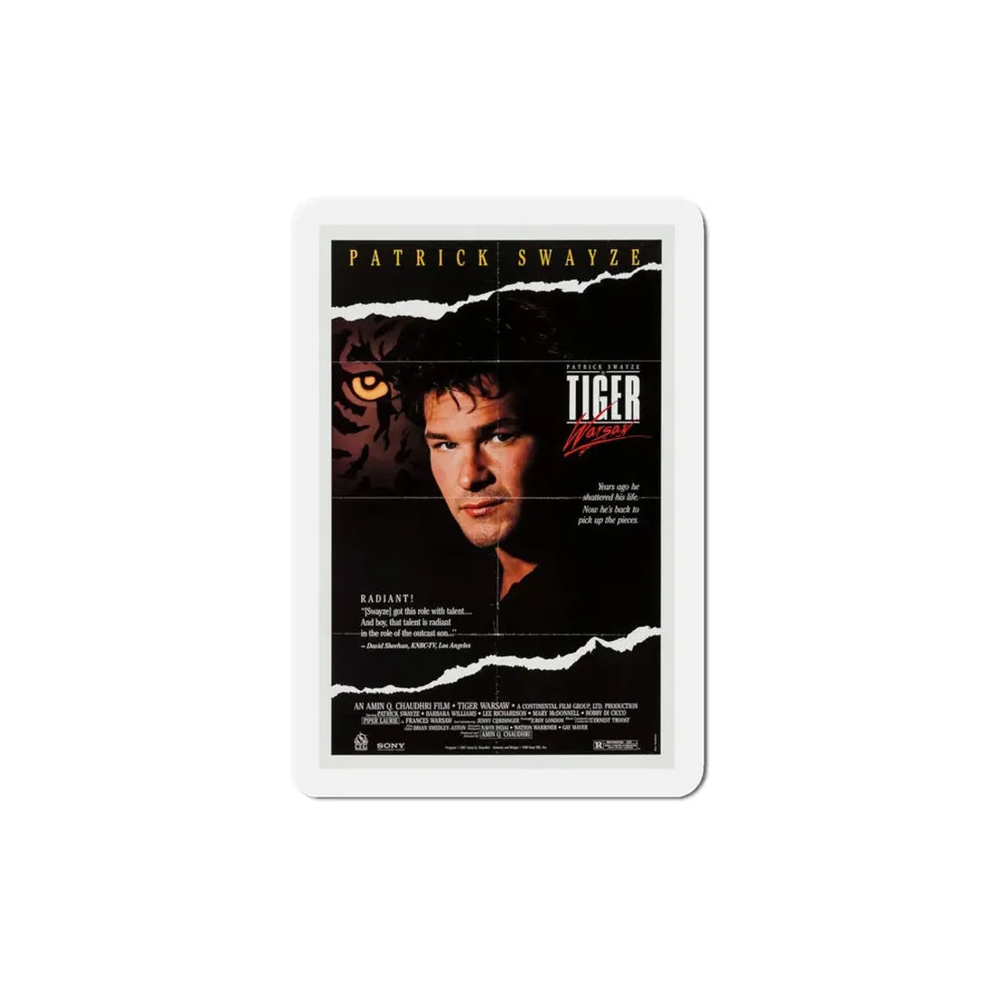 Tiger Warsaw 1988 Movie Poster Refrigerator Magnet 4 Inch - The Sticker Space