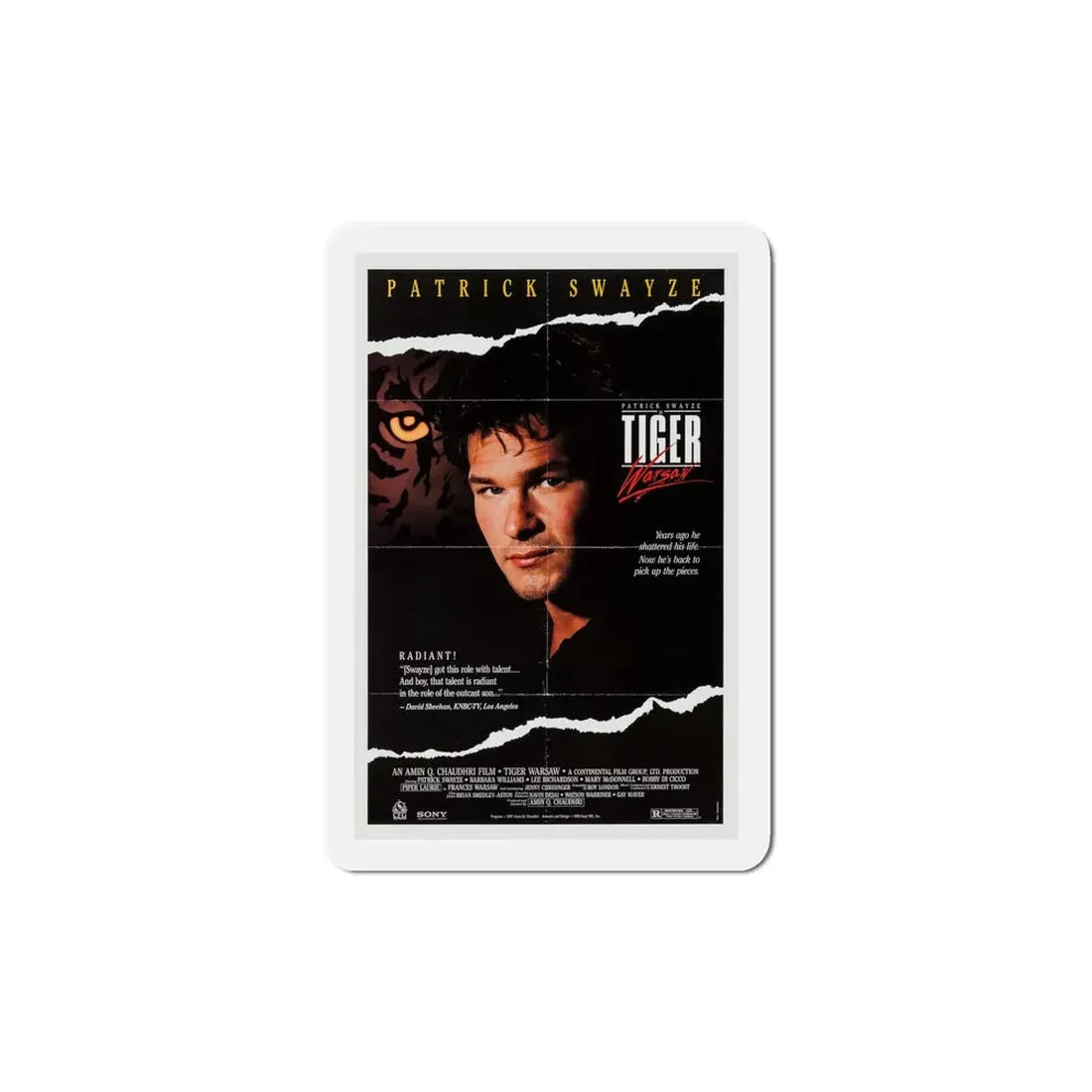 Tiger Warsaw 1988 Movie Poster Refrigerator Magnet 5 Inch - The Sticker Space