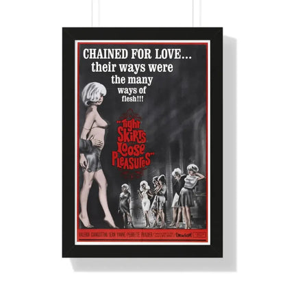 TIGHT SKIRTS, LOOSE PLEASURES 1966 - Framed Movie Poster 16″ x 24″ Black - The Sticker Space