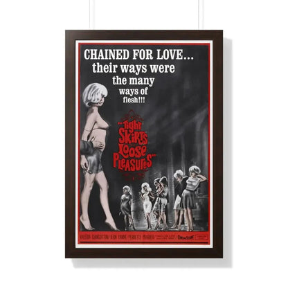 TIGHT SKIRTS, LOOSE PLEASURES 1966 - Framed Movie Poster 20" x 30" Walnut - The Sticker Space