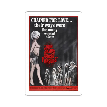 TIGHT SKIRTS, LOOSE PLEASURES 1966 Movie Poster - STICKER Vinyl Kiss-Cut Decal 2 Inch White - The Sticker Space
