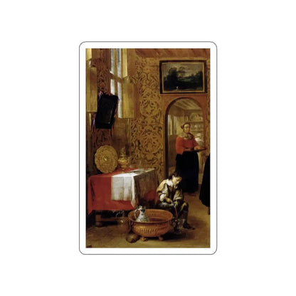 TILBORGH, Gillis van - Family Portrait (detail)2 (Artwork) STICKER Vinyl Die-Cut Decal White Die-Cut 2 Inch - The Sticker Space