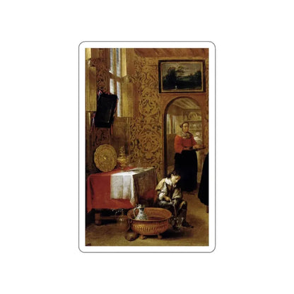 TILBORGH, Gillis van - Family Portrait (detail)2 (Artwork) STICKER Vinyl Die-Cut Decal White Die-Cut 6 Inch - The Sticker Space