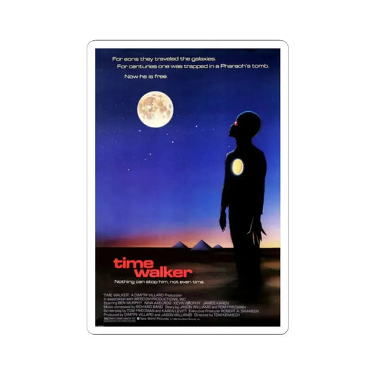 TIME WALKER 1982 Movie Poster - STICKER Vinyl Kiss-Cut Decal 2 Inch White - The Sticker Space
