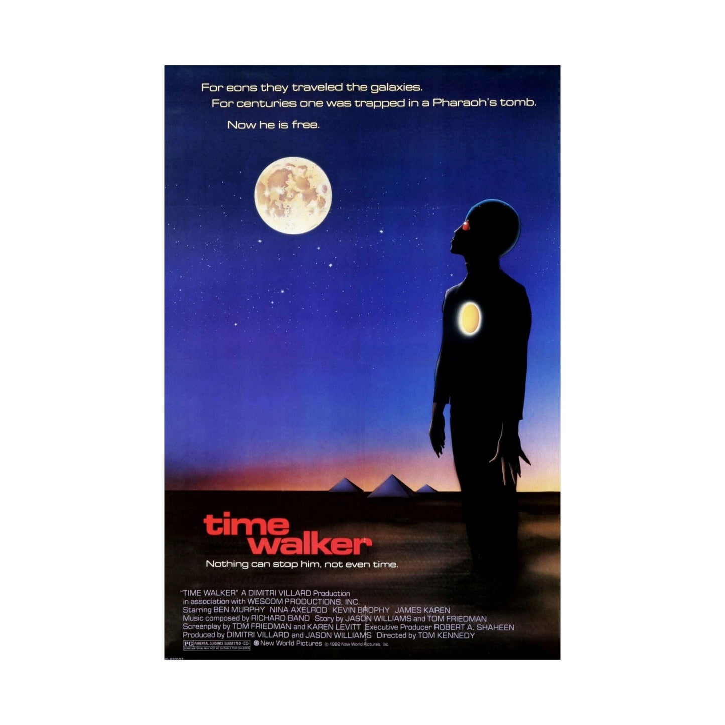 TIME WALKER 1982 - Paper Movie Poster-The Sticker Space