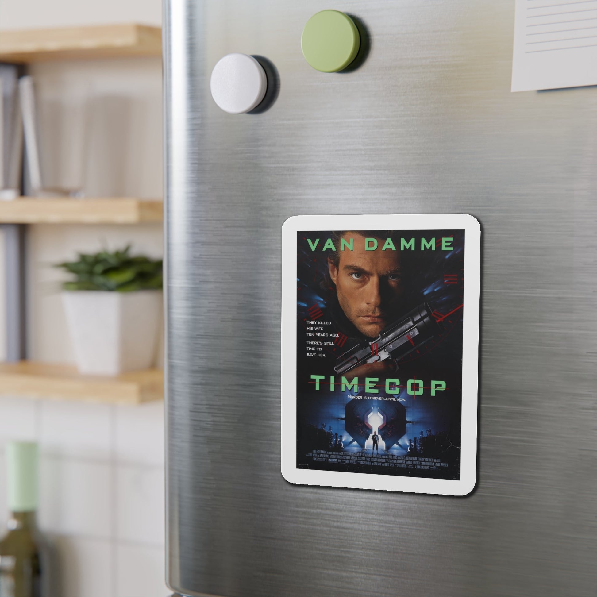 Timecop 1994 Movie Poster Die-Cut Magnet-The Sticker Space