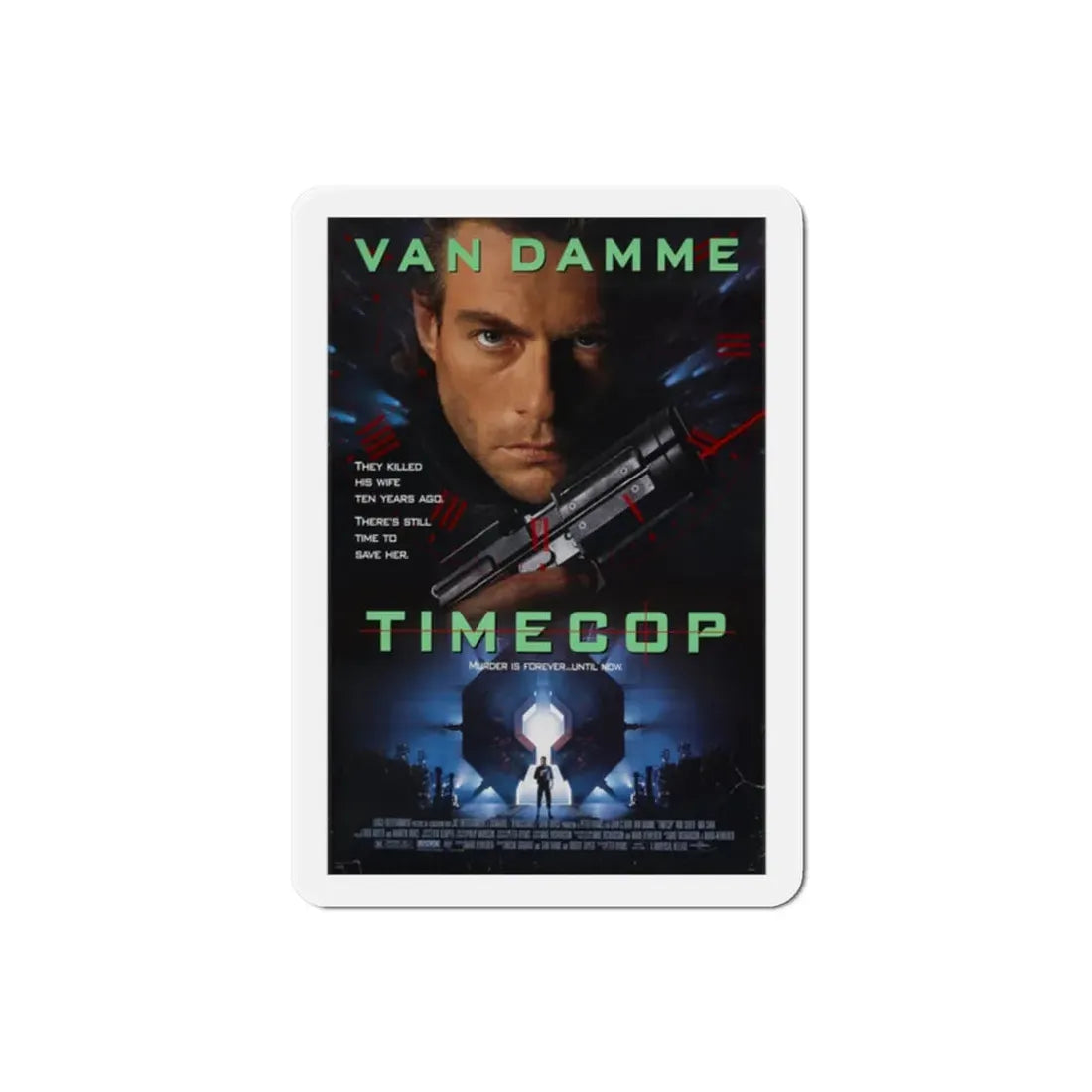 Timecop 1994 Movie Poster Refrigerator Magnet 2 Inch - The Sticker Space