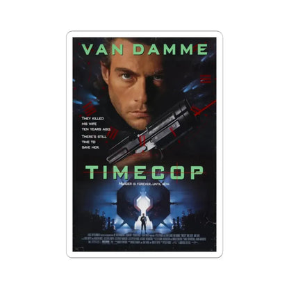 Timecop 1994 Movie Poster - STICKER Vinyl Kiss-Cut Decal 2 Inch White - The Sticker Space