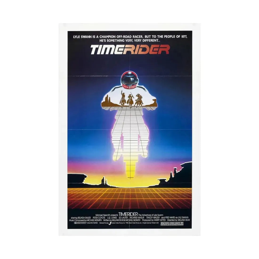 TIMERIDER 1982 - Paper Movie Poster - The Sticker Space