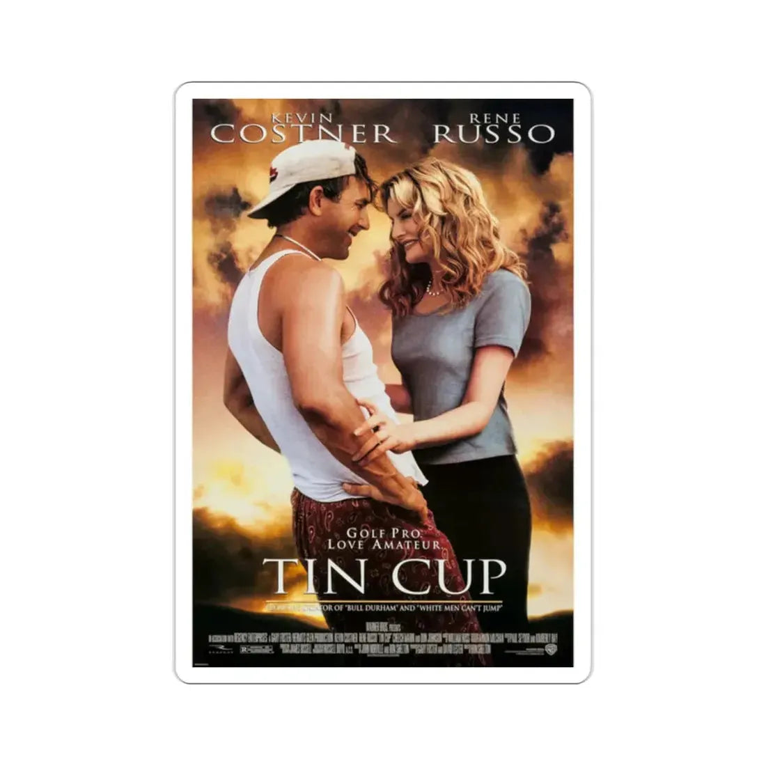 Tin Cup 1996 Movie Poster STICKER Vinyl Die-Cut Decal 2 Inch - The Sticker Space